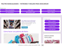 Tablet Screenshot of fieltromanualidades.com
